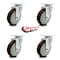 Service Caster Avantco HPCASTNB Swivel Caster Replacement Set AVA-SCC-20S514-PPUB-MRN-TP2-4 - alternate 2